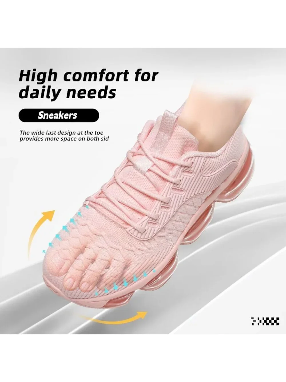 🆕Women's Light Pink Walking Running Shoes Air Cushion Breathable Sneakers